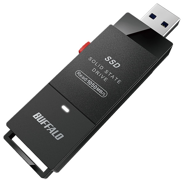 USB3.2（Gen2）対応 TV録画 スティックSSD 1.0TB ブラック USB Type-Cコネクタ付属