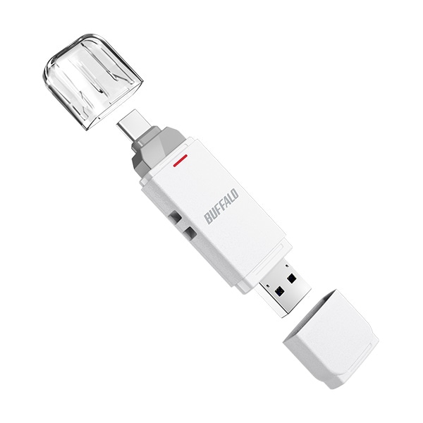 USB3.2(Gen2) Type-C/Aコネクター両対応 中低速帯 スティック型SSD 2.0TB ホワイト