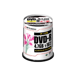 DVD-R 4.7GB PCデータ用 16倍速対応 100枚スピンドルケース入り ワイド印刷可能