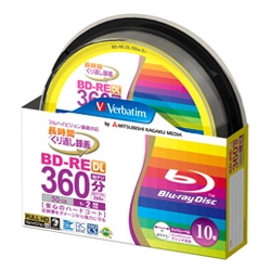 BD-RE DL 片面2層 録画用 260分 1-2倍速 スピンドルケース10枚パック ワイド印刷対応