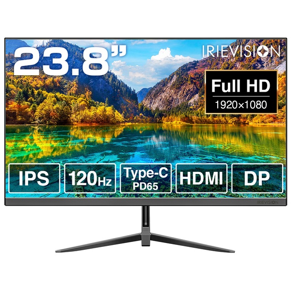 23.8型ワイド液晶ディスプレイ/1920×1080/HDMI×1、DP×1、USB Type-C ×1/ブラック/スピーカー/IPS/120Hz