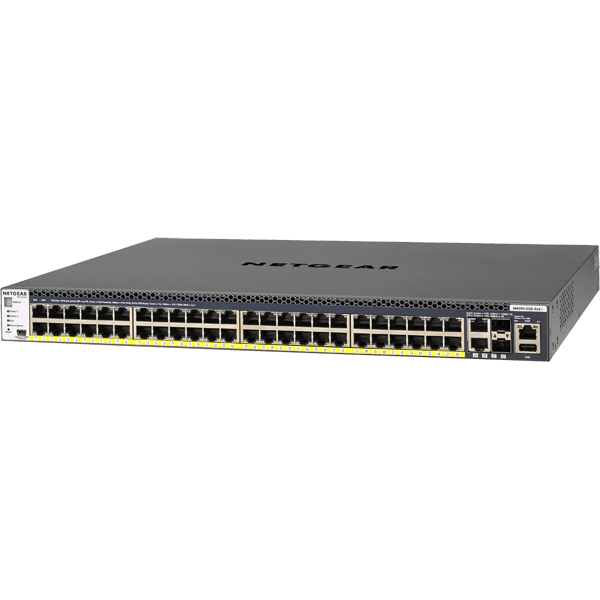 M4300-52G-PoE+ 1000BASE-T 48ポート（PoE+対応） + 10GBASE-T 2ポート + 10G SFP+ 2スロット Layer3マネージスイッチ（スタッカブル） 591W budget