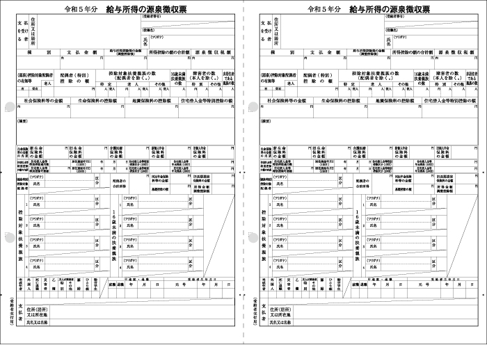 源泉徴収票（電子申告用） 2025年度版