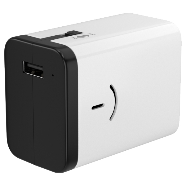モバイルバッテリー/乾電池式/iPhone、iPad、スマートフォンなど各種対応/持ち運び/防災/ホワイト