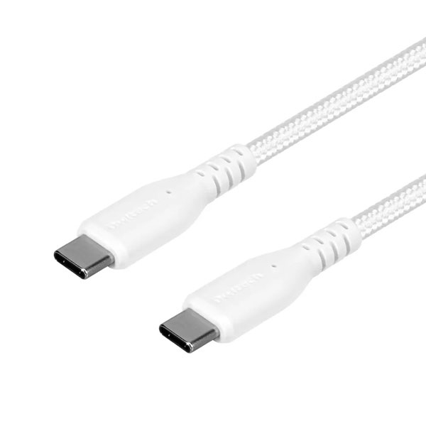 スマホ・タブレット用USBケーブル/USB2.0規格準拠/USB（C-C）/Power Delivery対応/PD60W/超タフ/やわらか/データ転送/1.5m/150cm/ホワイト