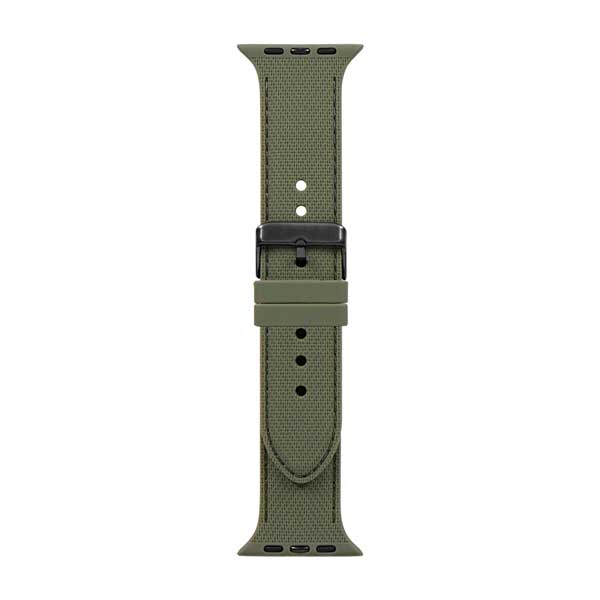 Apple Watch用バンド/アップルウォッチバンド/42mm/44mm/45mm/49mm/シリコンバンド/ステンレスバックル/ダークセージ