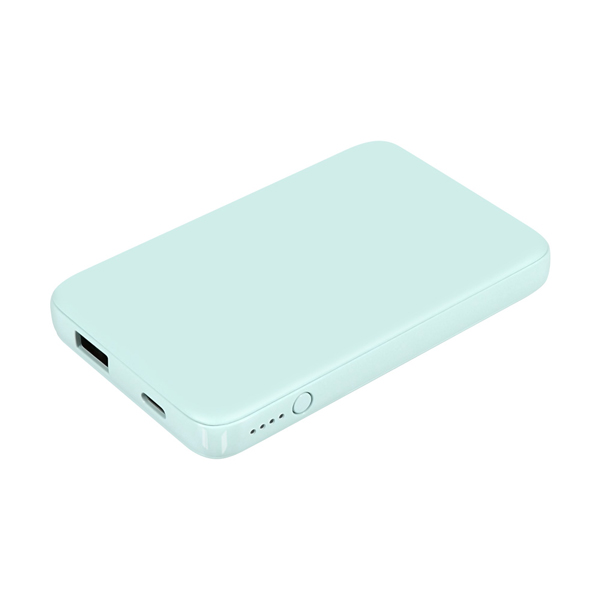 モバイルバッテリー/LPB5012シリーズ/5000mAh/iPhone、iPad、スマートフォン、Bluetoothイヤホン、電子タバコ、各種対応/小型/軽量/アイスミントブルー