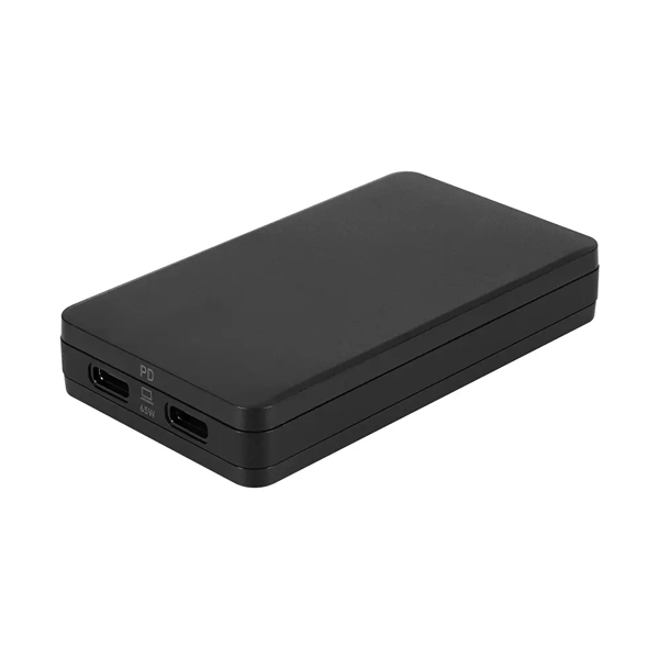AC充電器/USB充電器/PD65W/窒化ガリウム/2ポート/Type-Cポート/薄型/PD対応ノートパソコン、iPad、iPhone、iPod、モバイルバッテリー、スマートフォン/ブラック