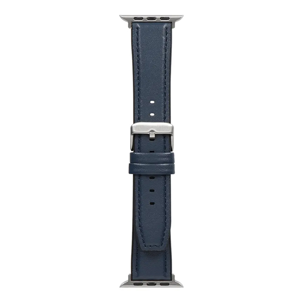 Apple Watch用バンド/アップルウォッチバンド/42mm/44mm/45mm/46mm/49mm/スムースレザー/VORGAL/ネイビー