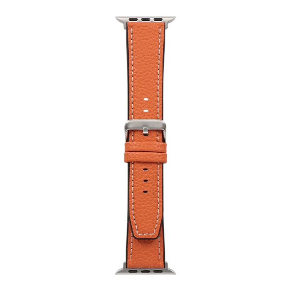 Apple Watch用バンド/アップルウォッチバンド/42mm/44mm/45mm/46mm/49mm/シュリンクレザー/VORGAL/オレンジ