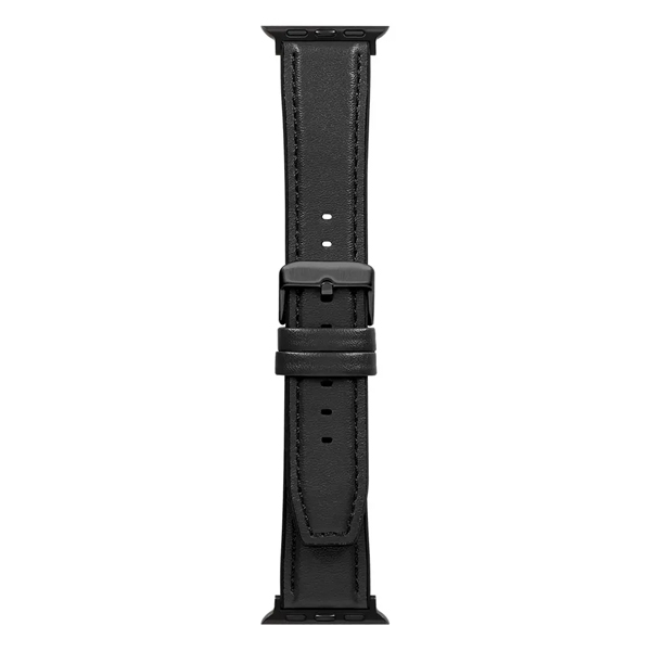 Apple Watch用バンド/アップルウォッチバンド/38mm/40mm/41mm/42mm/スムースレザー/VORGAL/ブラック