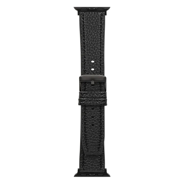 Apple Watch用バンド/アップルウォッチバンド/38mm/40mm/41mm/42mm/シュリンクレザー/VORGAL/ブラック