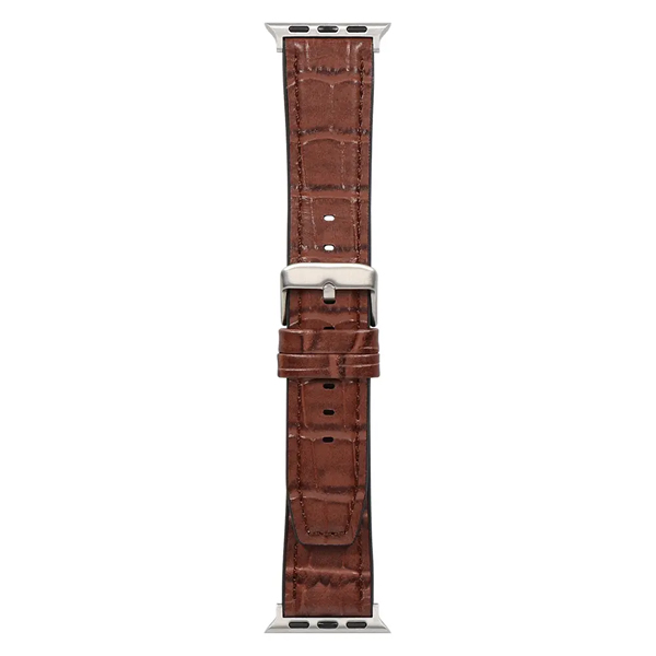 Apple Watch用バンド/アップルウォッチバンド/38mm/40mm/41mm/42mm/クロコダイルレザー/VORGAL/ブラウン