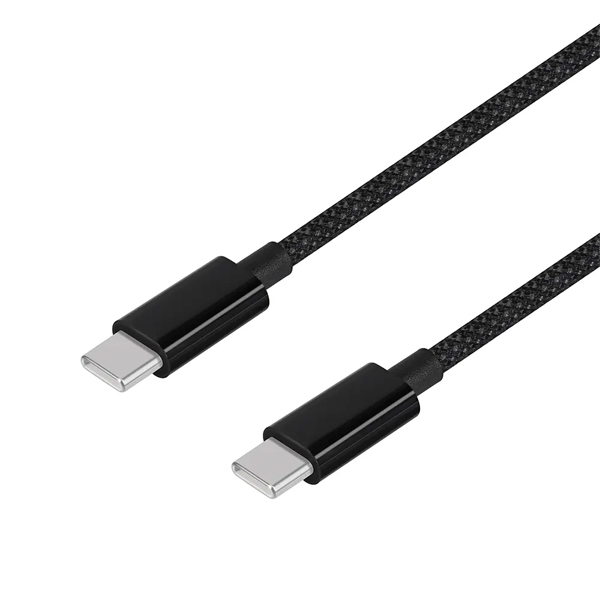 スマホ・タブレット用USBケーブル/USB2.0規格準拠/USB（C-C）/PD60W/ブレイデッドケーブル/絡みにくい/データ転送/1.2m/120cm/ブラック