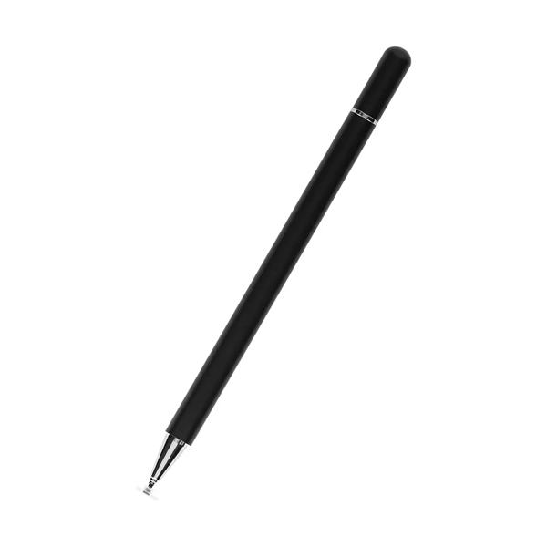 スマートフォン・タブレット用タッチペン/TPSE14シリーズ/2way/導電繊維型/ディスク型/マグネットキャップ/ブラック