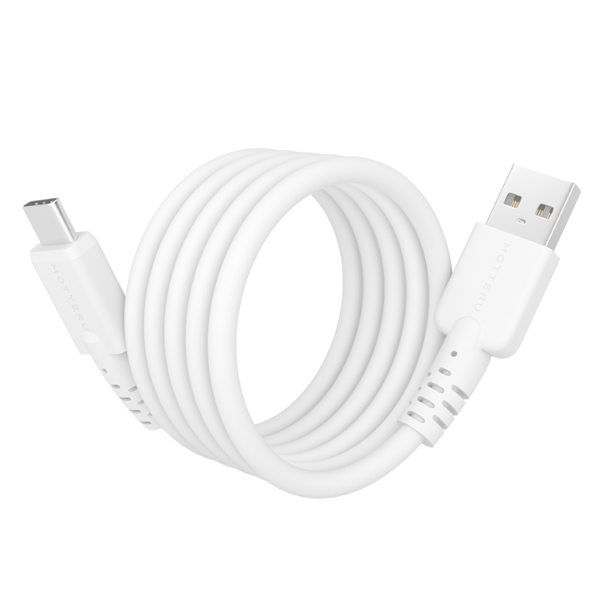 MOT マグネットシリコンケーブル USB-A to USB-C 1m 全8色 2年保証 エアリーホワイト (MOT-MGSAC100)