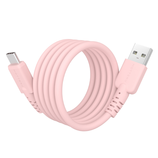 MOT マグネットシリコンケーブル USB-A to USB-C 1m 全8色 2年保証 シェルピンク (MOT-MGSAC100)
