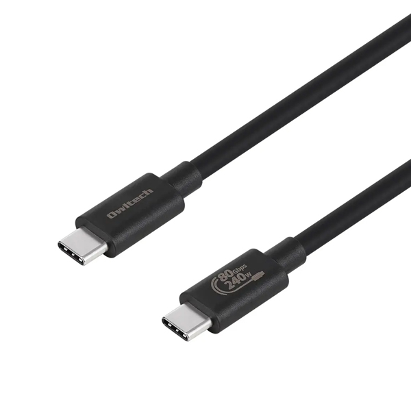 スマホ・タブレット用USBケーブル/USB（C-C）/Power Delivery対応/PD240W/8K/60Hz/80Gbps/映像出力/超高速充電/USB4 Gen4/Thunderbolt 3・4・5互換/1m/100cm/ブラック