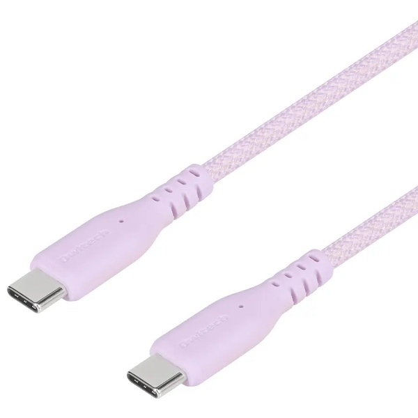 スマホ・タブレット用USBケーブル/USB2.0規格準拠/USB（C-C）/Power Delivery対応/PD60W/超タフ/やわらか/データ転送/3m/300cm/パープル