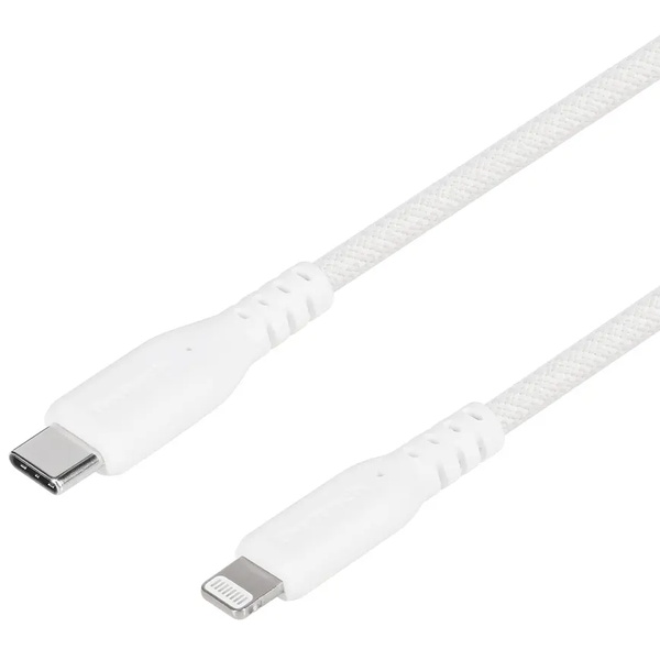 Lightningケーブル/USB Type-C to Lightning/PD60W/MFi認証/やわらか/超タフ/断線に強い/高速充電/データ転送/3m/300cm/ホワイト