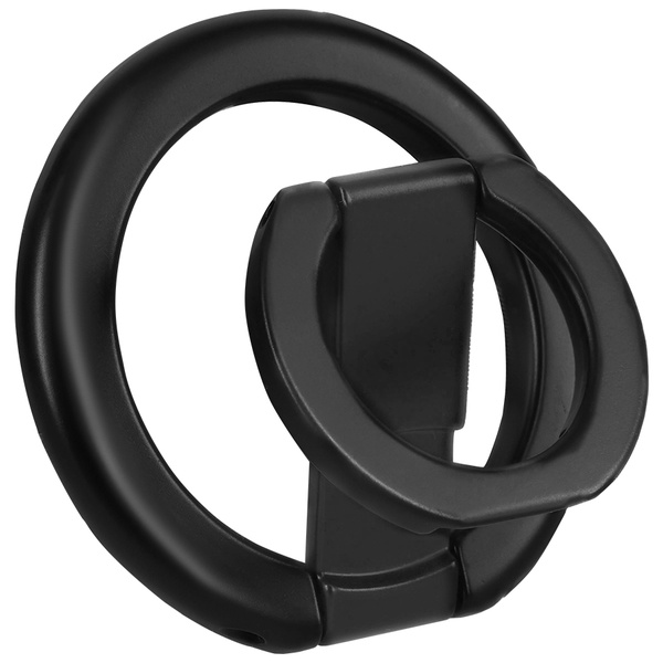MOT　MagSafe対応 マグネットリング&スタンド ブラック　製品サイズ約57(W)×5.5(D)×57(H)mm