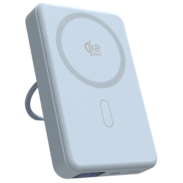 モバイルバッテリー/10000mAh/PD30W/Qi2.2対応/マグネット式/ワイヤレス充電/準個体/スマートフォン、タブレット、その他ワイヤレス充電対応機器/ベビーブルー