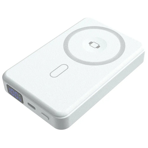 モバイルバッテリー/10000mAh/PD30W/3in1/マグネット式/ワイヤレス充電/準個体/パソコン、スマートフォン、タブレット、その他ワイヤレス充電対応機器/ホワイト