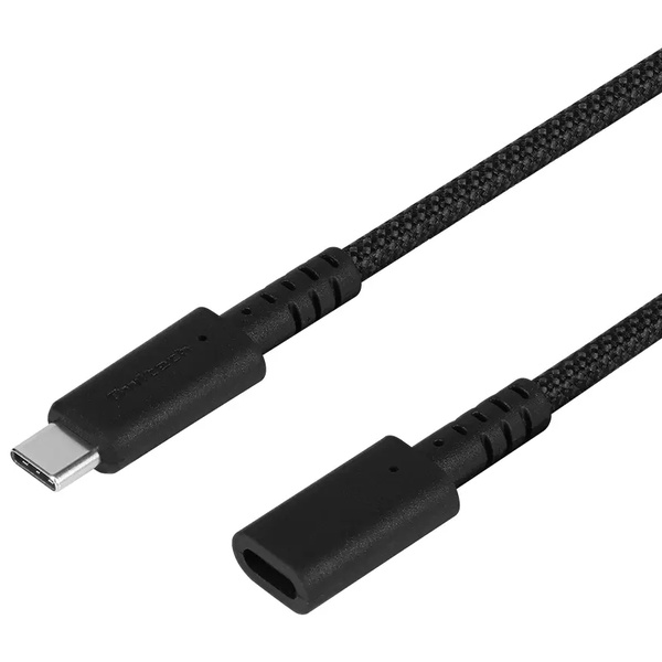 USB延長ケーブル/超タフ/USB Type-C to Type-C/Type-Cオス to Type-Cメス/断線に強い/やわらか/USB PD EPR 240W/240W対応（48V/5A）/1m/100cm/ブラック