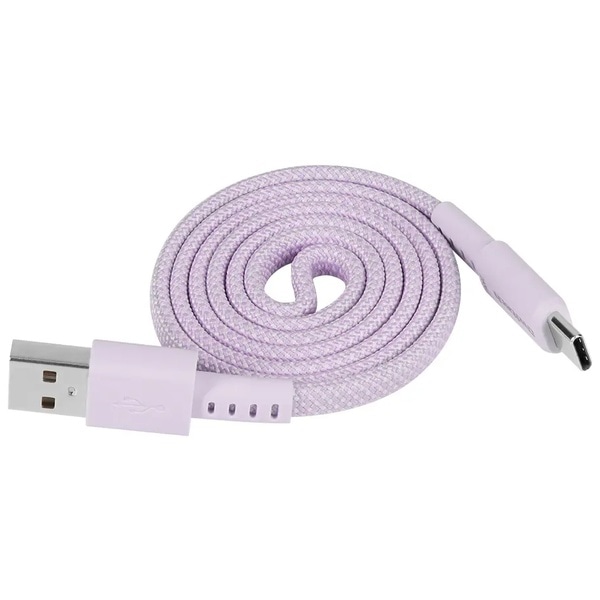 スマートフォン用USBケーブル/A-C/（Aオス-Cオス）/USB2.0規格準拠/データ転送/超タフ/マグネットケーブル/3A/耐屈曲5万回/0.7m/70cm/パープル