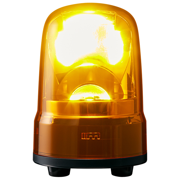 小型LED回転灯 黄 AC100V