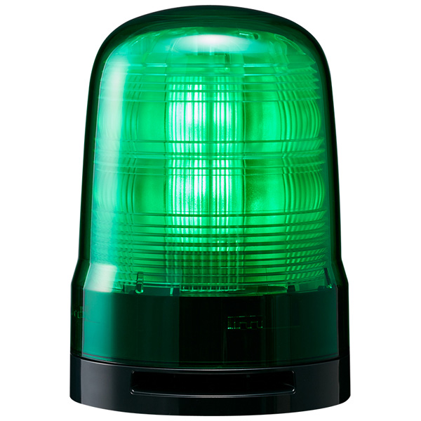 中型LED回転灯 緑 DC12～24V ブザー付き