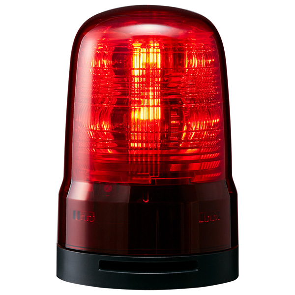 小型LED回転灯 赤 DC12～24V ブザー付き