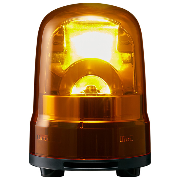 中型LED回転灯 黄 AC100～240V ブザー付き