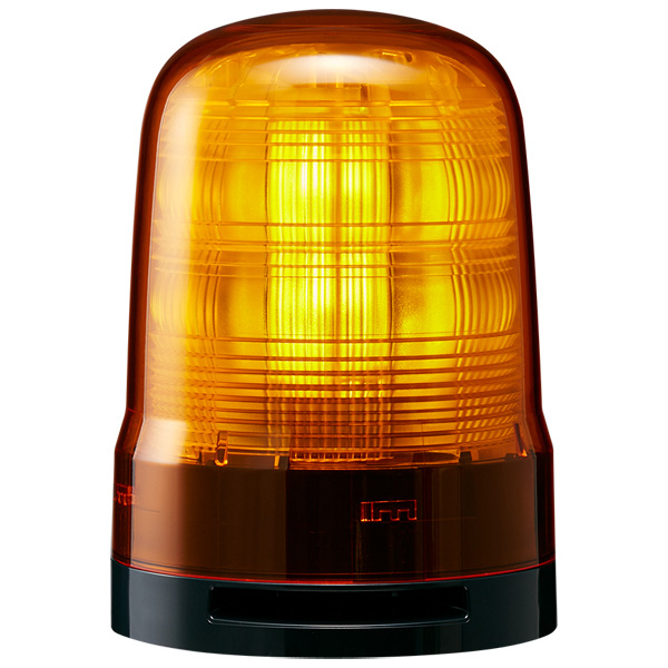 中型LED回転灯 黄 DC12～24V ブザー付き