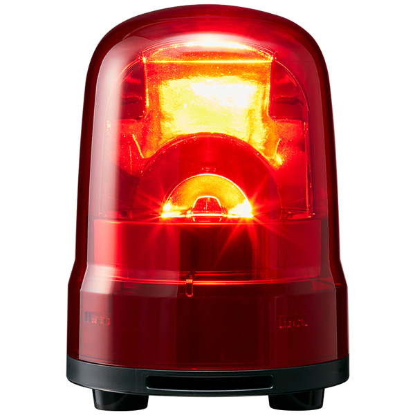 中型LED回転灯 赤 AC100～240V ブザー付き