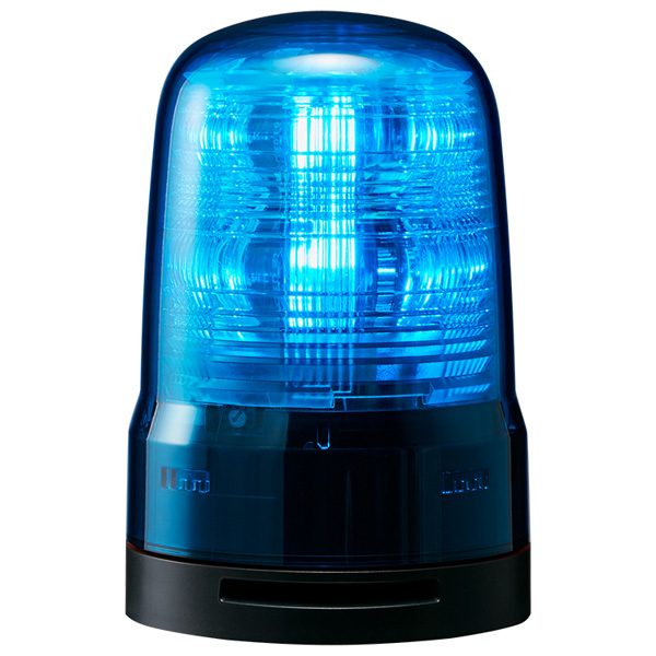 小型LED回転灯 青 AC100～240V ブザー付き