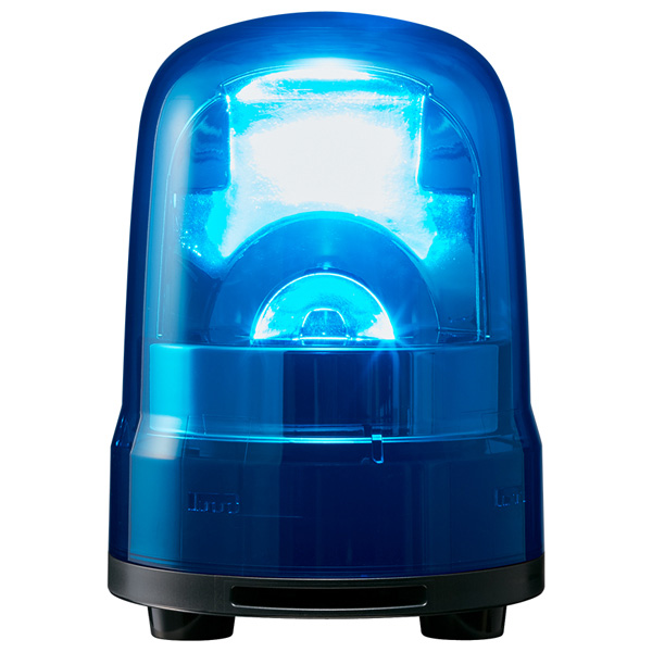中型LED回転灯 青 AC100～240V ブザー付き