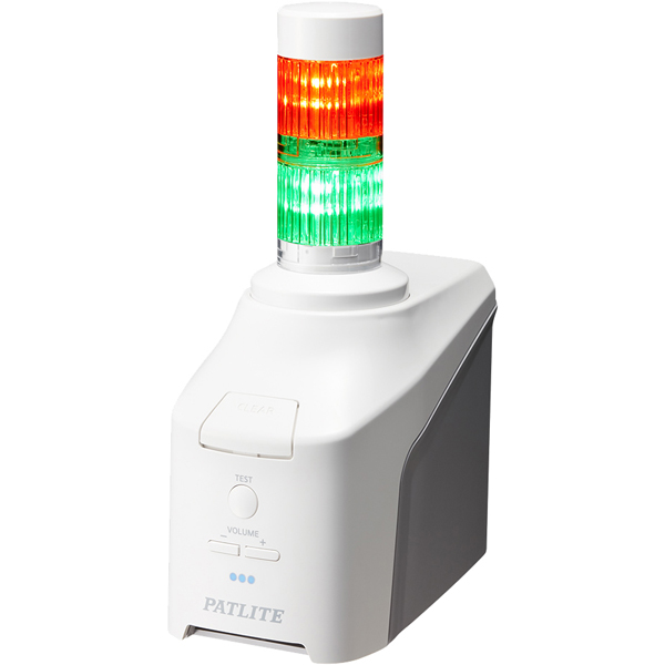 音声対応ネットワーク制御信号灯 直径40mm/2段/赤緑/ACアダプタ付属