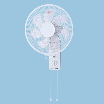 壁掛扇風機 引きひもタイプ （ブルー）