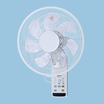 壁掛扇風機 リモコンタイプ （ブルー）
