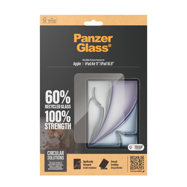 PanzerGlass Screen Protector iPad Air 11inch (2024) | iPad 10.9inch (2022) | Ultra-Wide Fit