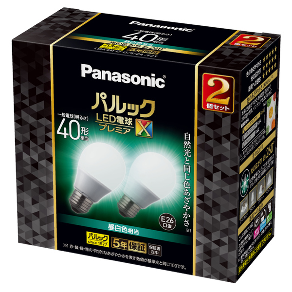 LED電球 プレミアX 40W2P （昼白色相当）