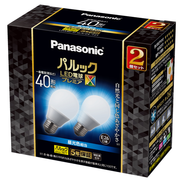 LED電球 プレミアX 40W2P （昼光色相当）