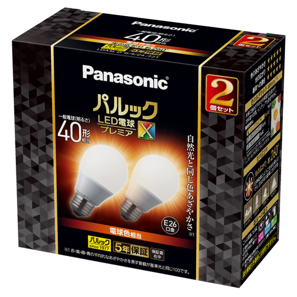 LED電球 プレミアX 40W2P （電球色相当）