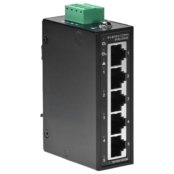 5ポート 1000BASE-T 産業用アンマネージドスイッチ