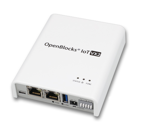 OpenBlocks IoT VX2 (Atom E3805/2GB/eMMC・32GB/Debian13/小型/LTEモジュール(NTTドコモ/KDDI/ソフトバンク) + EnOceanモジュール搭載)