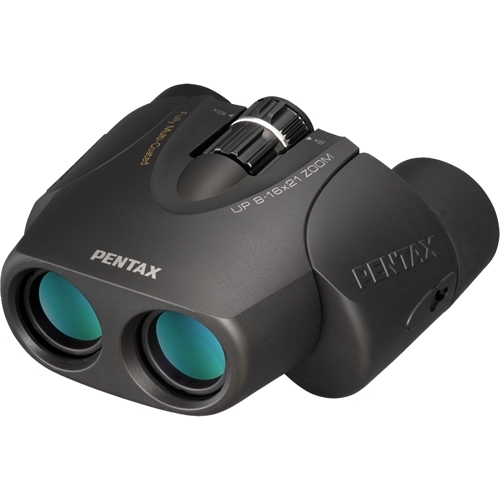 双眼鏡 UP 8-16×21 ZOOM ブラック ポロプリズム 8-16倍 有効径21mm