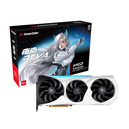 Hellhound Reva AMD Radeon RX 9070 XT 16GB GDDR6 グラフィックカード/交換用オリジナルバックプレートやアクリルフィギュアなどが付属した限定モデル