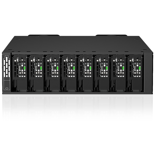 8 x 15mm E1.S SSD搭載用リムーバブルケース PCIe 5.0対応 5.25インチベイサイズ