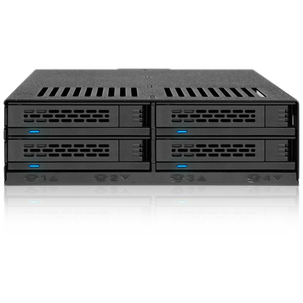 2.5インチSAS/SATA HDD/SSDx4台搭載可能モジュールラック 5.25インチベイサイズ